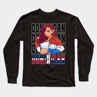 Dominican Republic Latin Girl Dominicana Long Sleeve T-Shirt